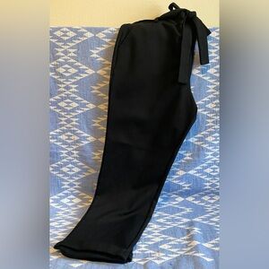 Women Zac & Rachel Black Stretch Dress Pants w/ Belt Loops, Belt & Pant Cuffs